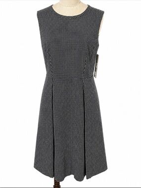 NWT Classiques Entier Black White Workwear Office Dress Tailored Fit & Flare